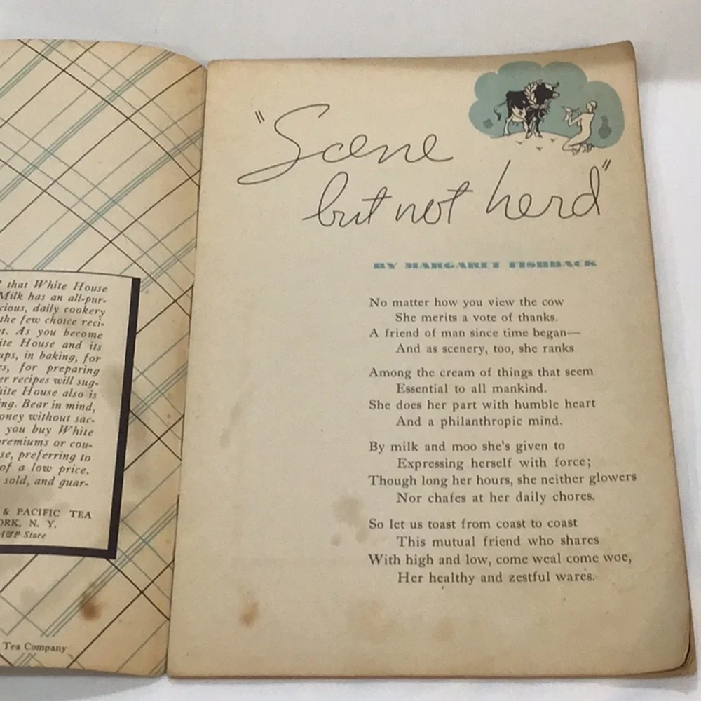 1939 White House evaporated milk recipe booklet GUC
